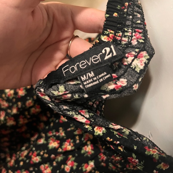 Forever 21 Black Floral Mini Dress - Picture 3 of 3
